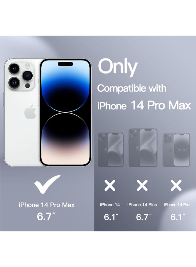 غطاء حماية كامل الجسم لهاتف iPhone 14 Pro Max، ملمس حريري ناعم، مع بطانة من الألياف الدقيقة، لهاتف iPhone 14 Pro Max مقاس 6.7 بوصة - Image 2