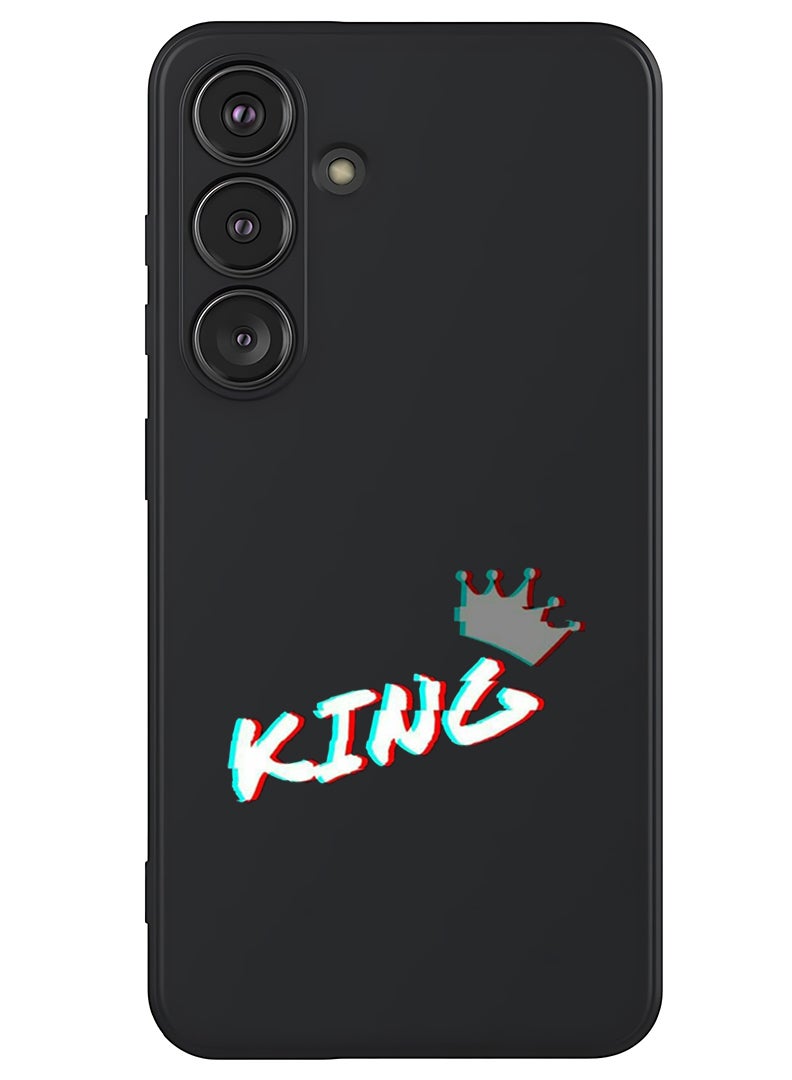 Theodor Protective Slim Fit Case Liquid Silicone Cover with Full Body Protection Anti-Scratch Shockproof Case For Samsung Galaxy S25 (Black) - King - Image 1