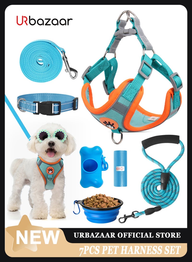 URbazaar No Pull Dog Harness, Collar & Leash Set | Includes Dog Seat Belt, Collapsible Bowls & Poop Bag Dispenser. Ideal for Training, Walking, Hiking. Fits Small to Large Dogs - Image 1