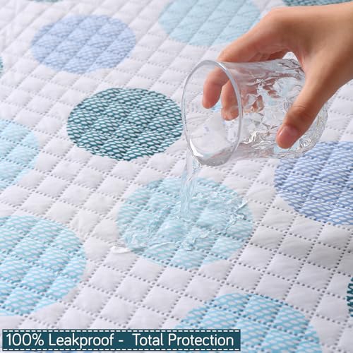 HOKIPO 'ShieldQuilt' 100% Leakproof Sofa Cover Mats for 1/2/3 Seater & L Shape Sofa. Make Your Own Sofa Cover Set, Reversible Sofa Mat Length 85(D) x 180(L) cm, Arctic Circles (IN-866-D5) - Image 3