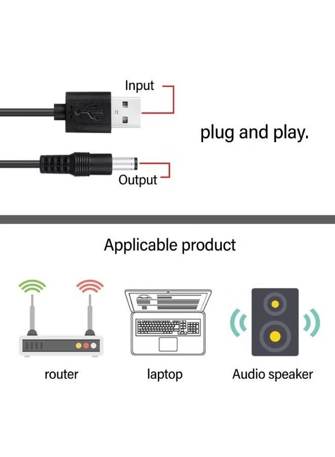 اوليو كابل طاقة DC5521 بجهد 5 فولت، محول USB إلى DC5.5x2.1 مم، مزود بـ 13 موصلًا قابلاً للتبديل، مناسب للأجهزة المنزلية، من مقعد الأم إلى الكمبيوتر المحمول. - Image 3