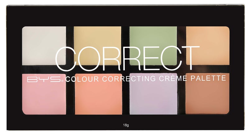 BYS Womens 8Color Corrector Concealer and Contour Palette Cream for All Skin Types and Complexion