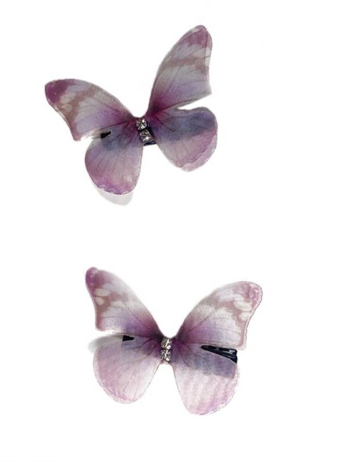 Elite Dose Butterfly Design Hair Clips 4 Pieces Multicolor - Image 3