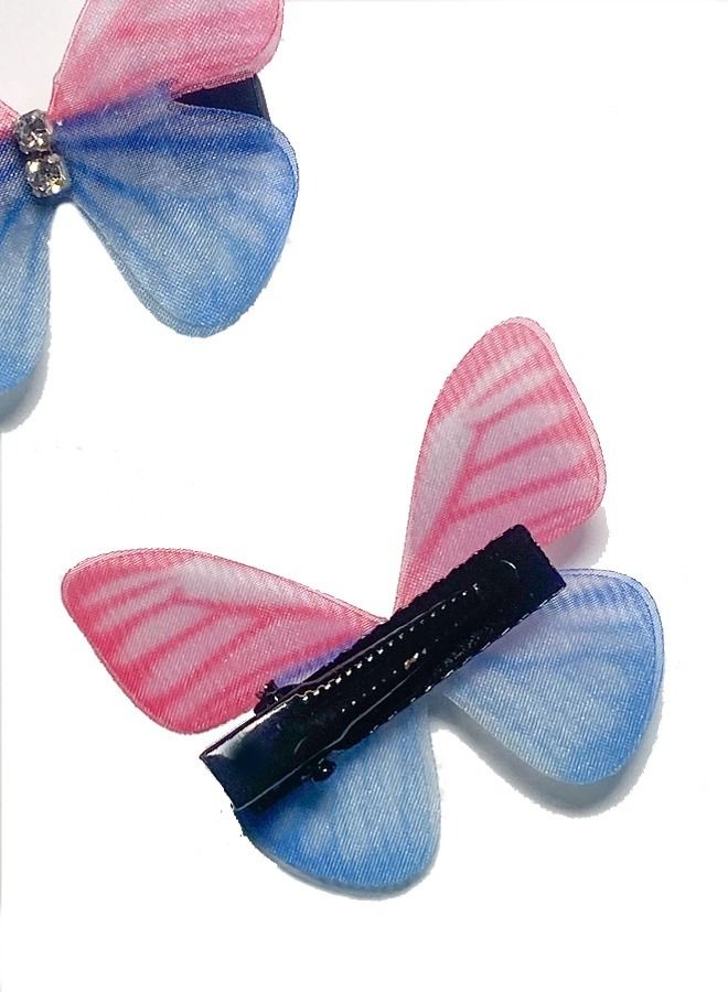 Elite Dose Butterfly Design Hair Clips 4 Pieces Multicolor - Image 2