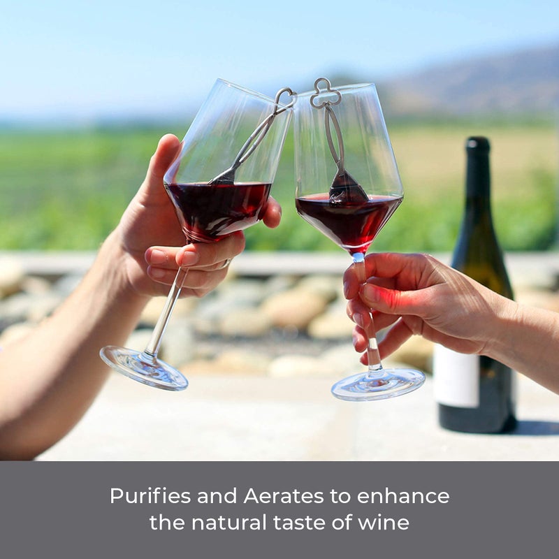 PureWine To Your Health PureWine Wine Wands Purifier, 3 Wine Filters Remover Histamines Sulfite - May Reduce and Alleviate Wine Allergies & Sensitivities - Restores Taste, Perfect Wine Pourer, Gifting, Holiday 3 - Image 2