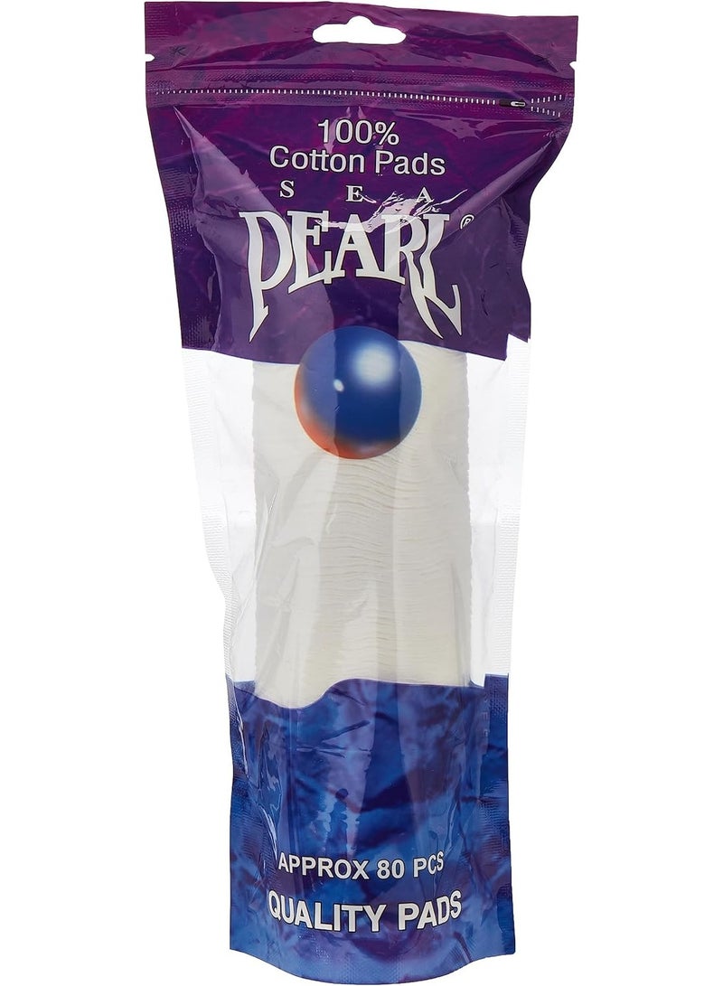 Pearl Cotton Make Up Cosmetics Pads, Ultra Soft Double-Sided Pure Cotton, Gentle, Perfect For Makeup Remover for all skin types, Facial Cleaning (Pack Of 3 X 80) - Image 3