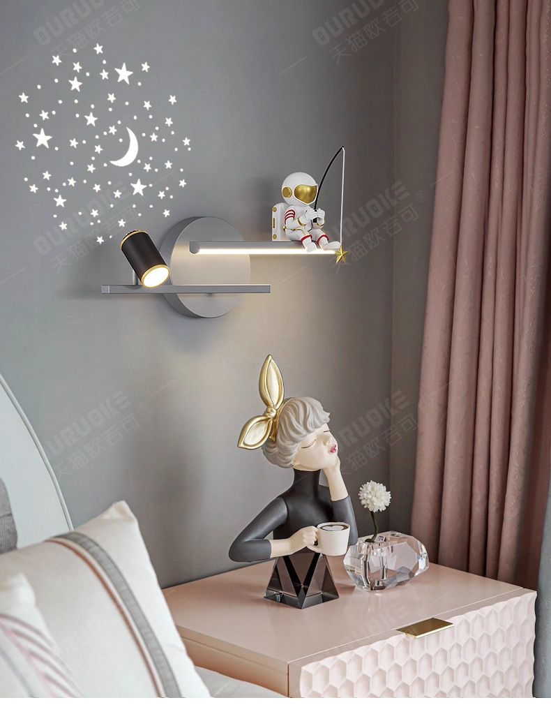 Matte Black Round Wall Light - Image 1