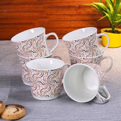 UPC U.P.C. Cup Set of 6 for Tea, Ceramic Tea Cups Set of 6, Microwave Safe Cup, Dishwasher Safe Cups, Bone-Ash Free Coffee Cups Set-150ml. - Image 5