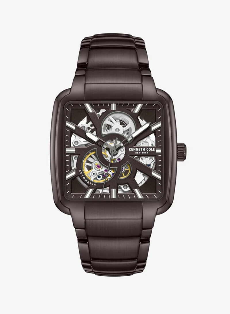Kenneth Cole New York Kenneth Cole New York 40mm Automatic Men's Watch with Chocolate Dial & Chocolate Stainless Steel Bracelet