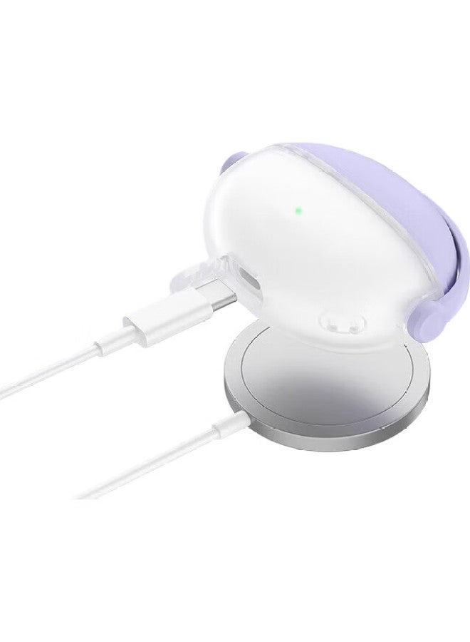 Chuangsi Mi Creative Thinking Silicone Case With Buckle For Huawei Freebuds 6i, Simple And Stylish Bluetooth Earphone Cover, Anti-drop And Anti-lost, Semi-transparent Purple - Image 2