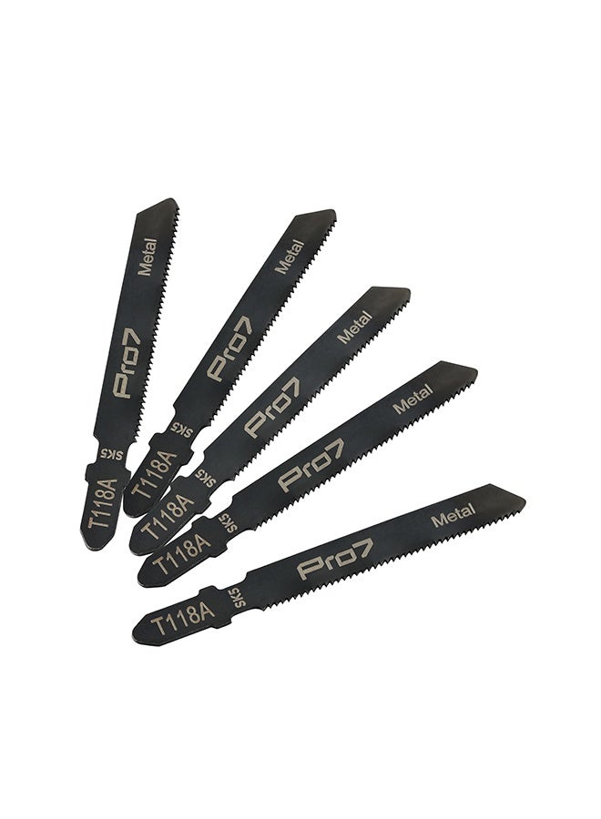 LAWAZIM Pro7 Jigsaw Blade - T118A - 5 Piece 77mm 21 TPI T-Shank Jig Saw Blades - High-Carbon Steel, Milled Wavy-Set Teeth - Clean and Controlled Straight Cutting in Metal & Aluminum - Image 2