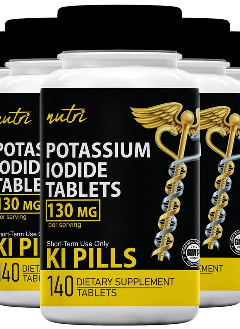 Potassium Iodide Tablets (Pack of 5) 130mg - 700 Tablets EXP 10/2032 - YODO Naciente - KI Pills - Yoduro de Potasio
