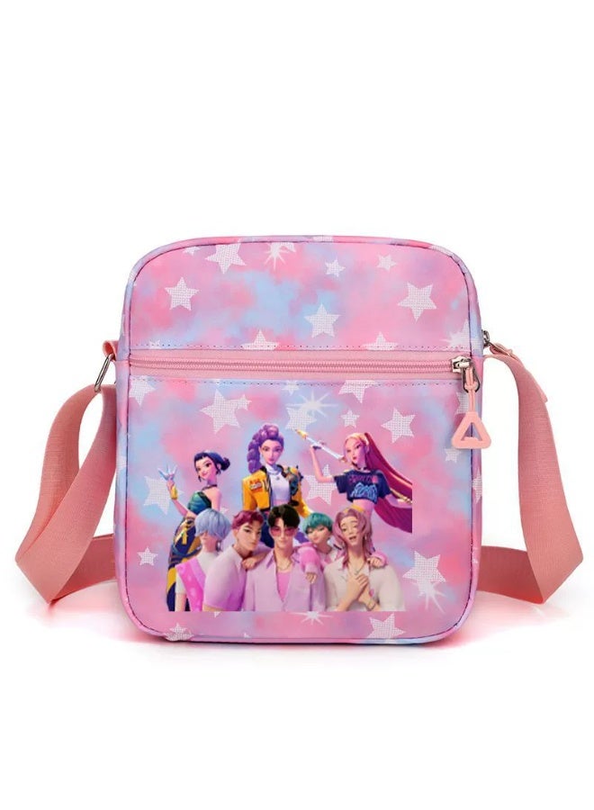general K-pop Demon Girl Group Print Shoulder Bag for Women Crossbody Bag Schoolbag for Students Campus Bag