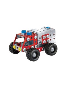 eitech eitech 2 in 1 Firefighters Metal Building Set Helicopter and Firetruck Model Construction Kit Ideal for 8+ Year Olds for Developing STEM and Engineering Skills 190 Pieces  - Image 1