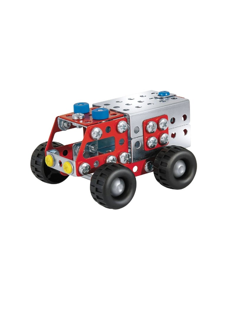 eitech 2 in 1 Firefighters Metal Building Set Helicopter and Firetruck Model Construction Kit Ideal for 8+ Year Olds for Developing STEM and Engineering Skills 190 Pieces