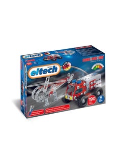 eitech eitech 2 in 1 Firefighters Metal Building Set Helicopter and Firetruck Model Construction Kit Ideal for 8+ Year Olds for Developing STEM and Engineering Skills 190 Pieces  - Image 3