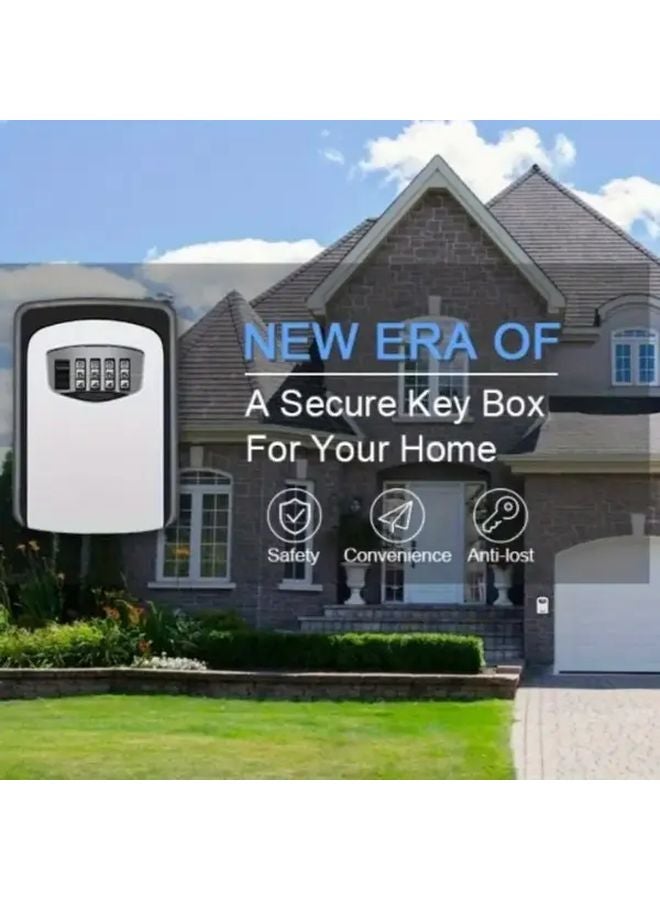 Black Heavy Duty Commercial Residential Key Lock Box Large Capacity 8 Key Safe - Image 3