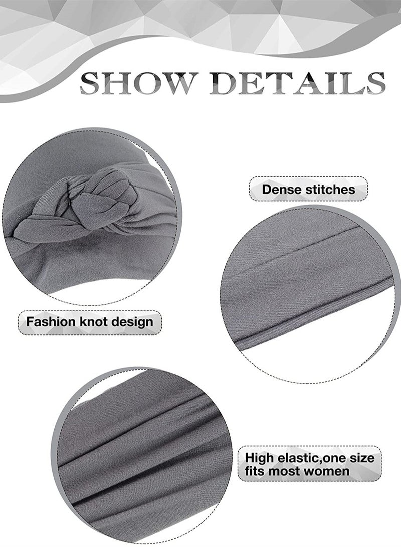 3 Pack Vintage Boho Head Wraps for Women, Soft Breathable Pre-Tied Turban Hair Cover, Twisted Elastic Headband Accessories for Girls - Perfect for Everyday Wear - Image 2