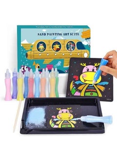 Cordova Educational Children's Color Sand Boys & Girls DIY Handmade Sand Painting Children Art & Crafts Toys Colored Sand Painting for Kids 3 Ages+ Year Kids  - Image 1