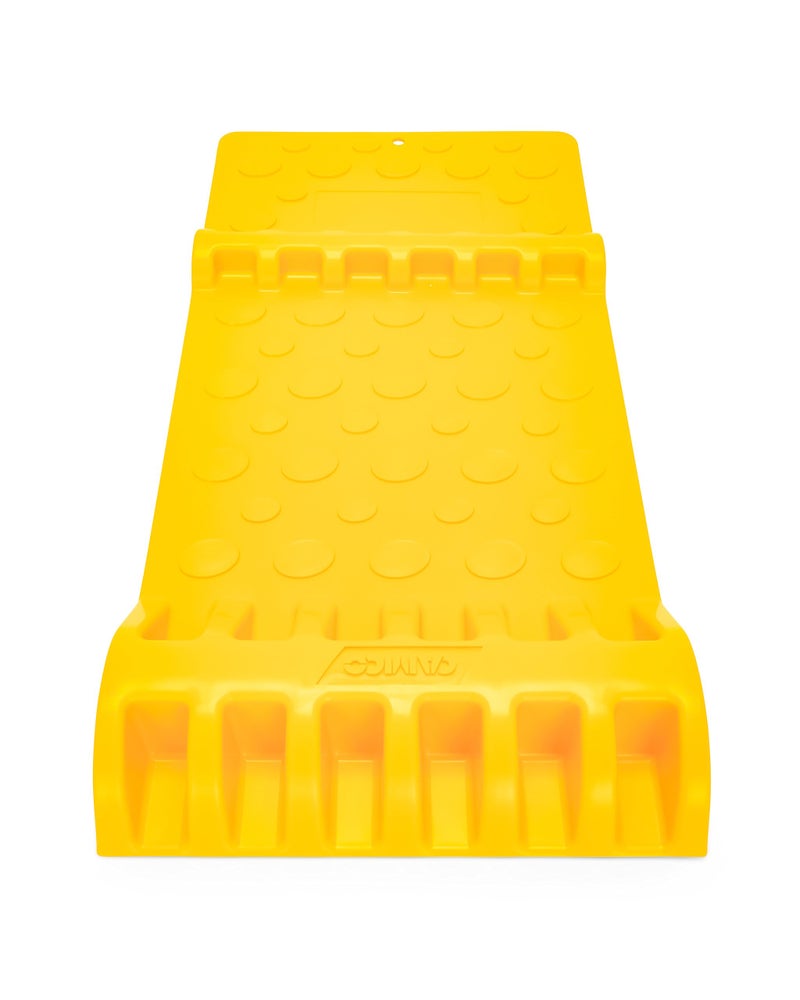 Camco AccuPark Parking Mat | Features 2 Raised Bumps for Parking Accuracy | Easy Installation with Heavy Duty Adhesive Tape | Yellow (42891) - Image 4