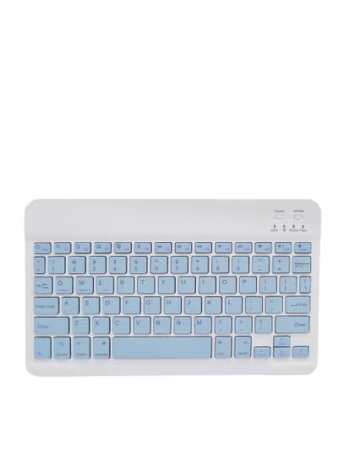 GULFLINK Wireless Bluetooth Rechargeable Keyboard, Multi-Device Universal Bluetooth Keyboard, Portable Keyboard, Suitable for iOS Android, Windows iPad, Tablets MacBook (Blue) - Image 1