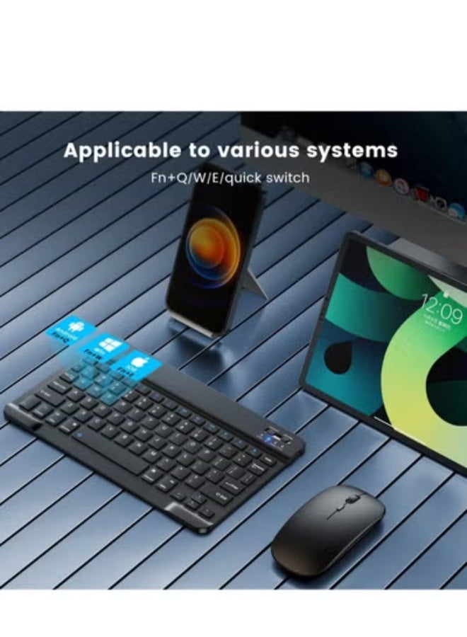 GULFLINK Wireless Bluetooth Rechargeable Keyboard, Multi-Device Universal Bluetooth Keyboard, Portable Keyboard, Suitable for iOS Android, Windows iPad, Tablets MacBook (Blue) - Image 3