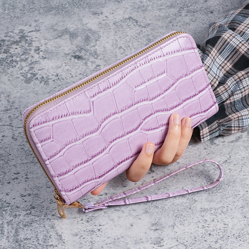Multifunctional Solid Color PU Leather Wallet, RFID Blocking Design Portable Daily Storage Purse for Cards Cash Coin Business Use - Image 1