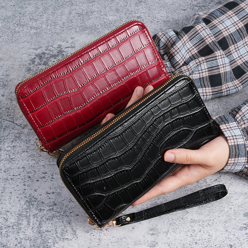 Multifunctional Solid Color PU Leather Wallet, RFID Blocking Design Portable Daily Storage Purse for Cards Cash Coin Business Use - Image 2