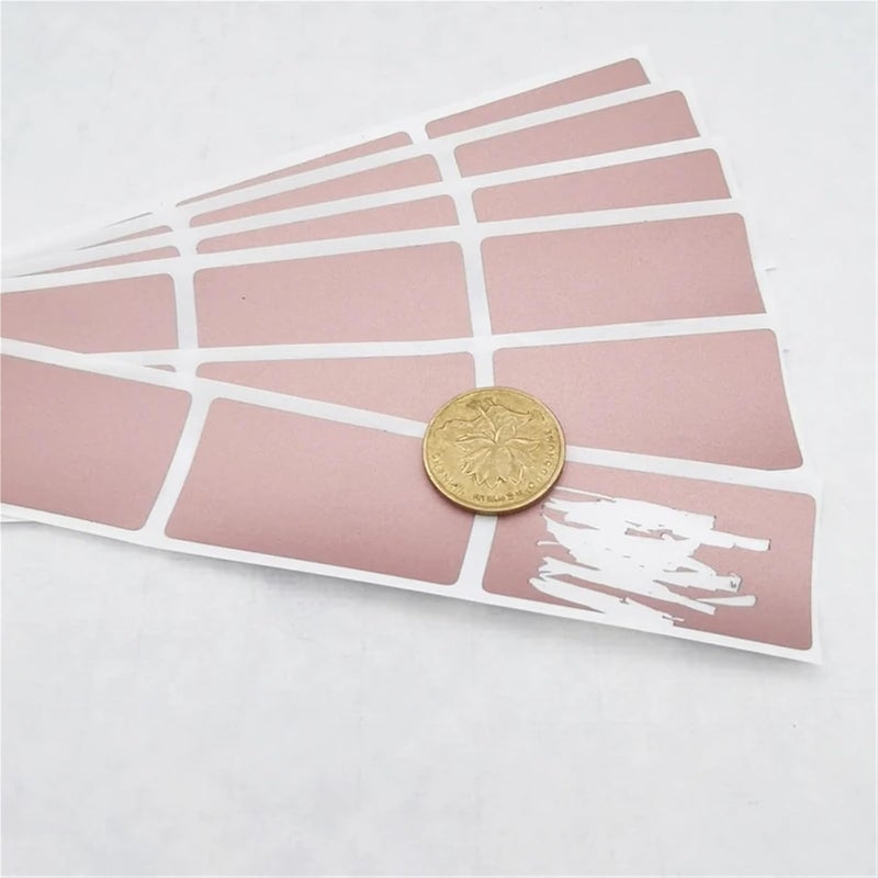 300pcs Drop Shipping Small Pack 23x42mm Shinny Silver Scratching Sticker Manual Game Card Paintcoat(Rose Gold) - Image 4