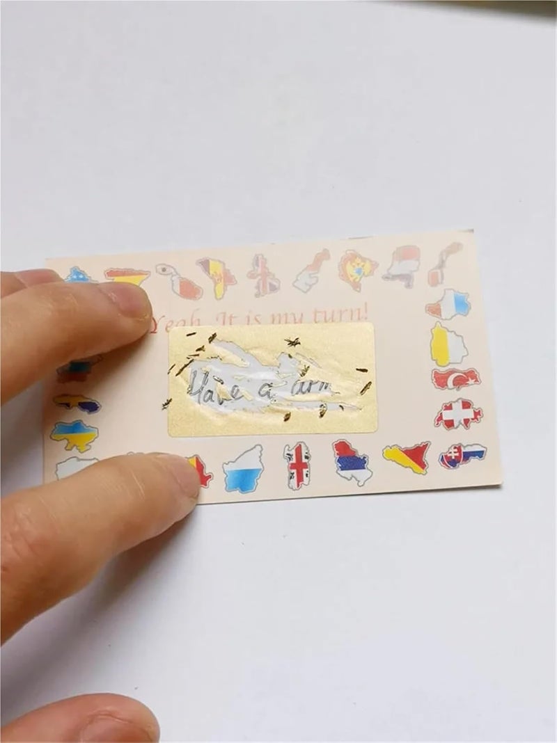 300pcs Drop Shipping Small Pack 23x42mm Shinny Silver Scratching Sticker Manual Game Card Paintcoat(Rose Gold) - Image 5