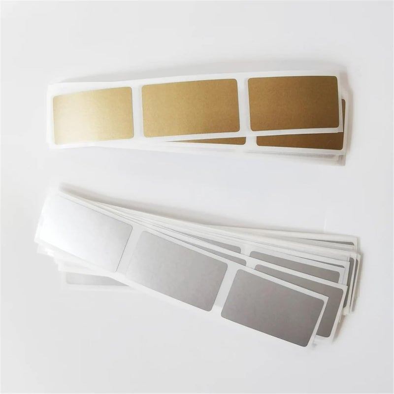 300pcs Drop Shipping Small Pack 23x42mm Shinny Silver Scratching Sticker Manual Game Card Paintcoat(Rose Gold) - Image 3