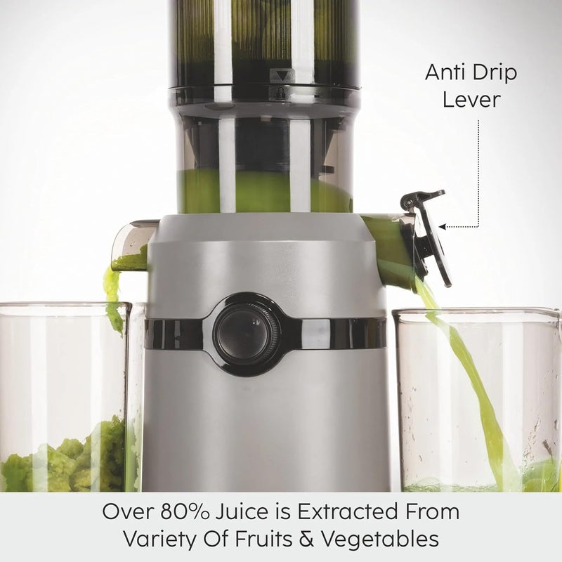 Glen Hopper Slow Juicer 108mm Large Feed Juice and Pulp containers Low Noise 200W SA4015HSJ - Image 3