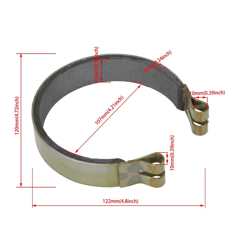 GREHUA 4" Go Kart Brake Band & 71" Throttle Cable Kit Compatible with Predator 212cc 196cc GX160 GX200 6.5hp Manco Bandit Critter 1492 4316 297 Azusa 2251-B Yerf-Dog Yard Cart Mini Bike ATV Parts - Image 2