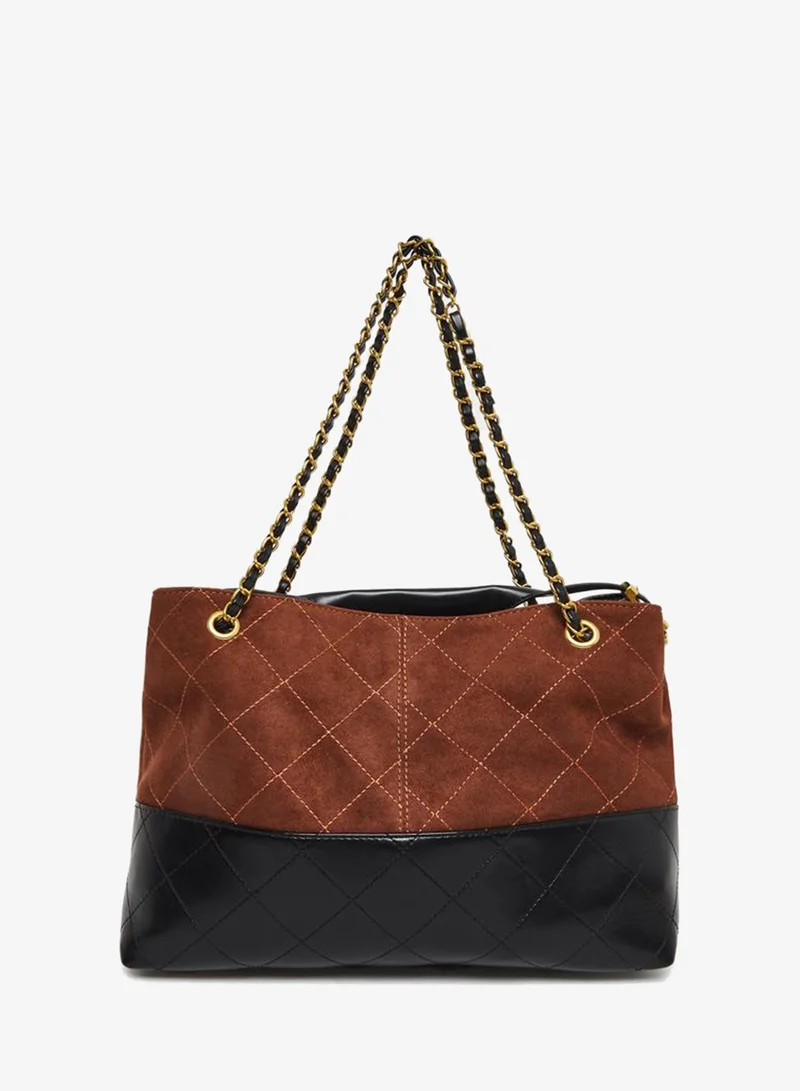 Styli Two Tone Handbag