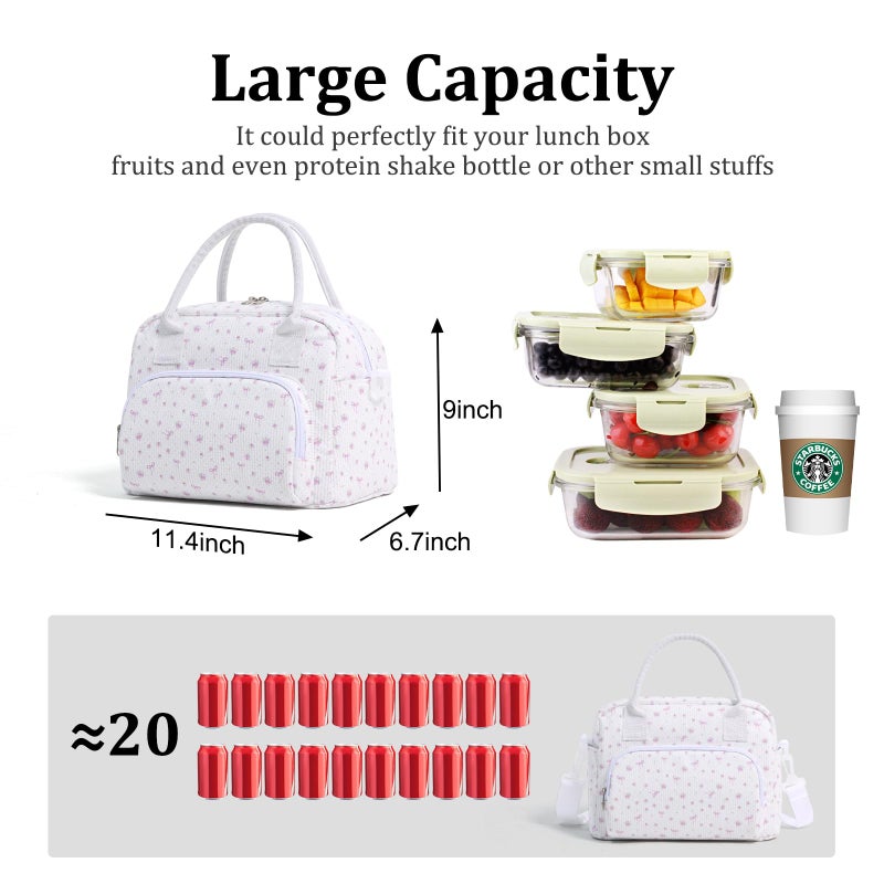 MEXS Insulated Lunch Bag for Women Men Large Reusable Lunch Box Adult Leakproof Portable Cooler Tote Bags for Work Picnic - Image 2