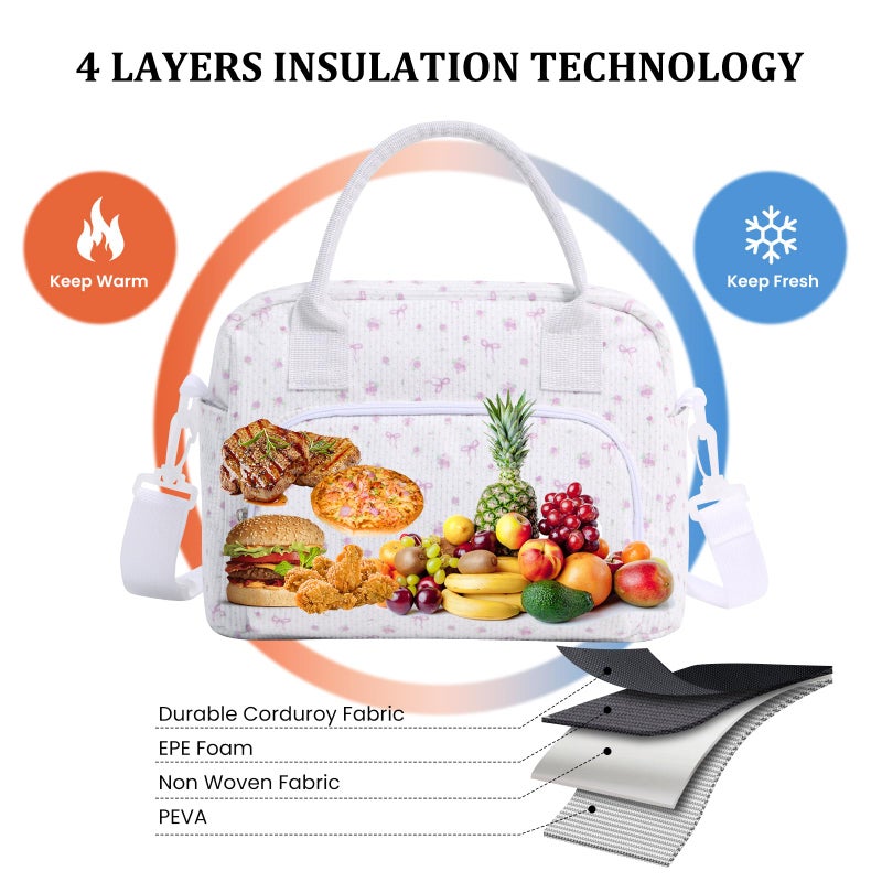 MEXS Insulated Lunch Bag for Women Men Large Reusable Lunch Box Adult Leakproof Portable Cooler Tote Bags for Work Picnic - Image 4