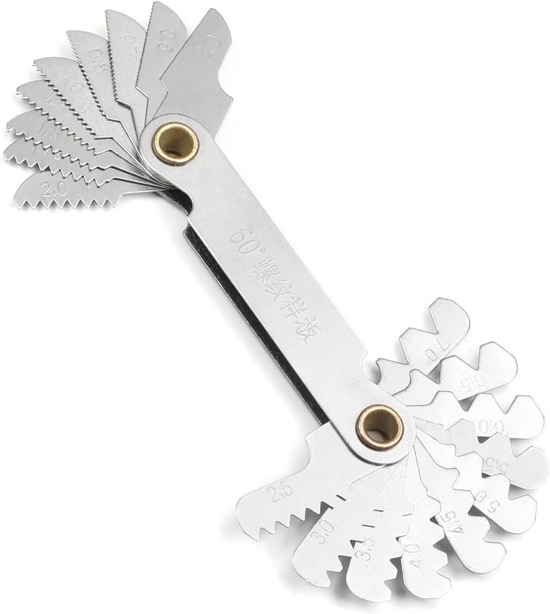 Utoolmart 0.4mm-6mm Metric 60 Degree Screw Thread Pitch Gauge Measuring Tool 1pcs - Image 1