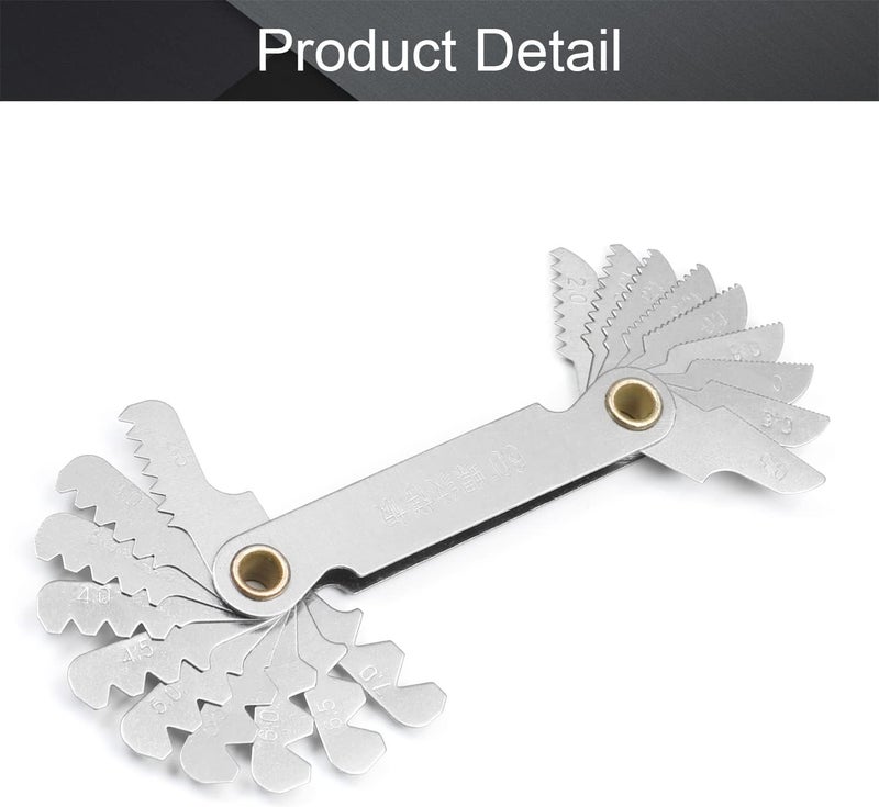 Utoolmart 0.4mm-6mm Metric 60 Degree Screw Thread Pitch Gauge Measuring Tool 1pcs - Image 4