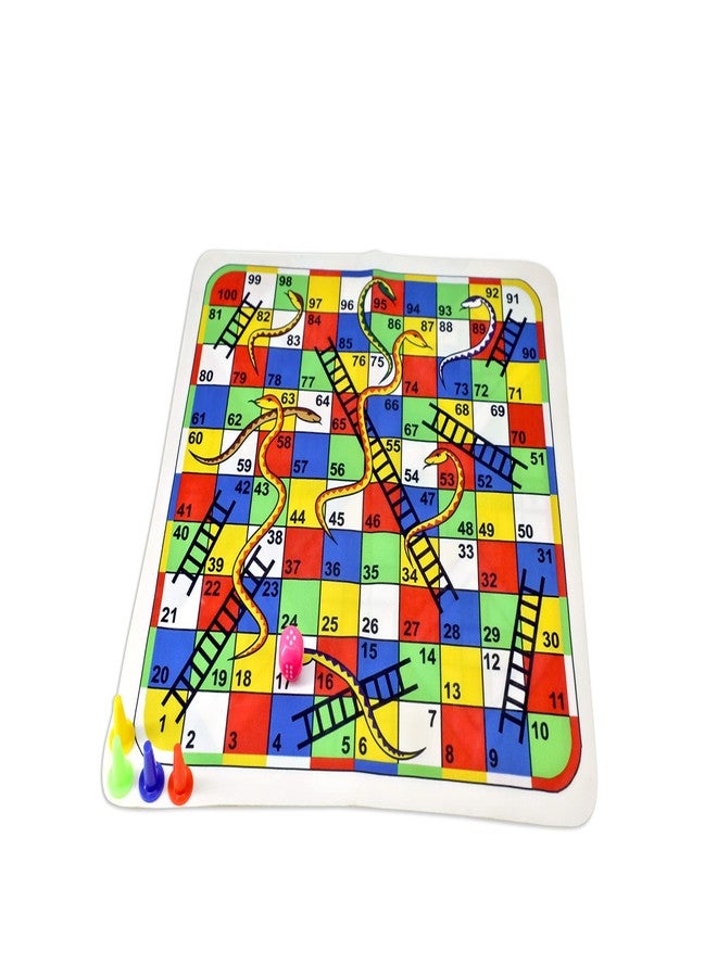 KESHAV CREATION Ludo & Snake Ladder Home Game Board Time Pass 2 Side Print Multi Colour - Image 2