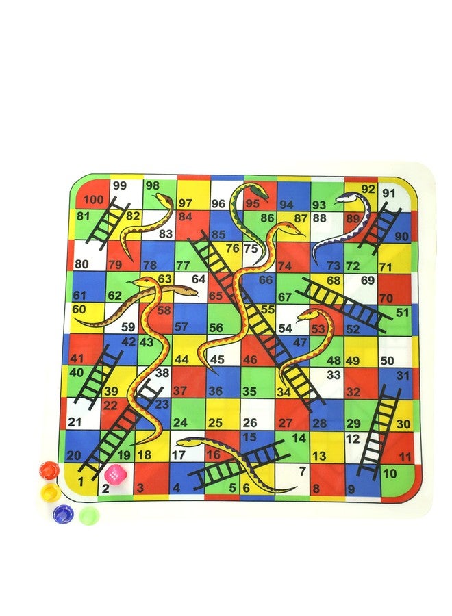 KESHAV CREATION Ludo & Snake Ladder Home Game Board Time Pass 2 Side Print Multi Colour - Image 3