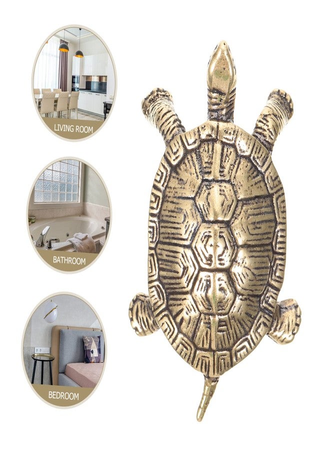 BESPORTBLE Brass Turtle Exquisite Ornament, Desktop Miniature Figurines Feng Shui Bronze Statue Turtle Figurine Brass for Attract Wealth and Property - Image 3