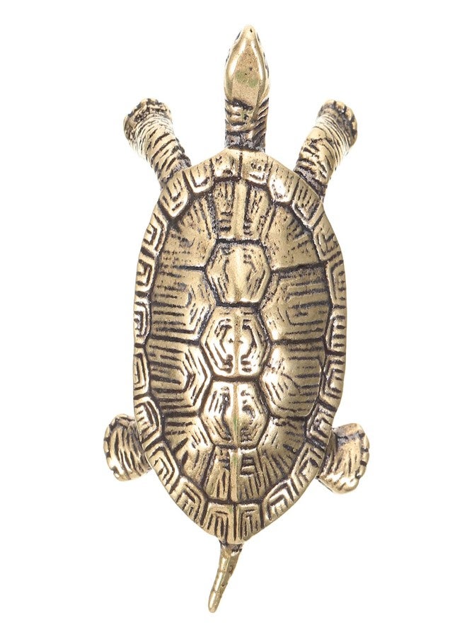 BESPORTBLE Brass Turtle Exquisite Ornament, Desktop Miniature Figurines Feng Shui Bronze Statue Turtle Figurine Brass for Attract Wealth and Property - Image 1