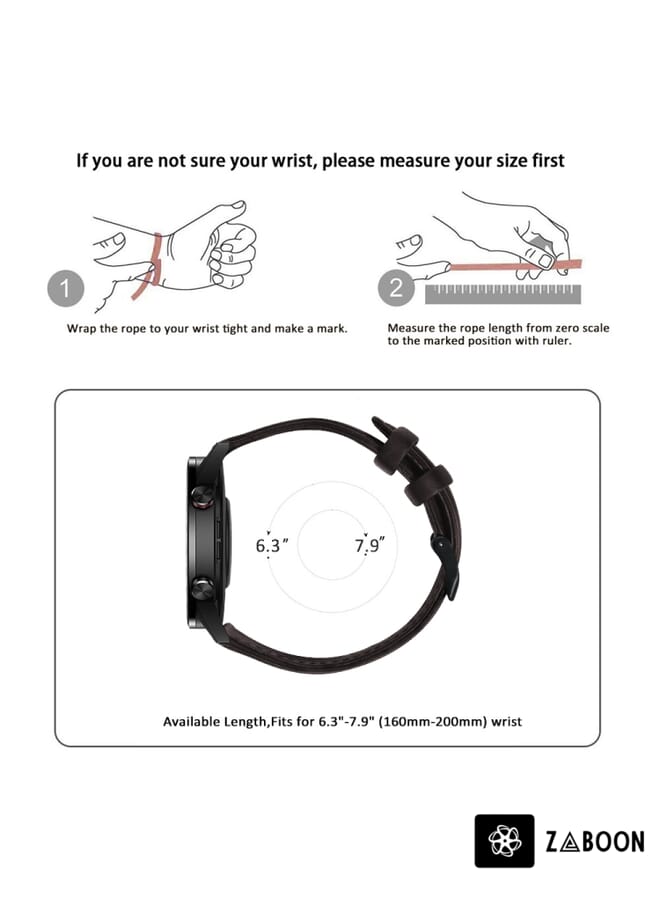 Zaboon Xiaomi Mi Watch Color Oil Wax Genuine Leather Watch Band - Image 4