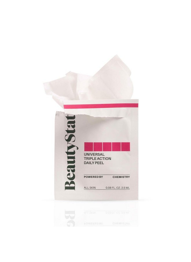 BeautyStat BeautyStat Triple Action One-Step Daily Exfoliating Peel Pad for Uneven Tone, Texture, Fine Lines, Enlarged Pores - Made in the USA - Gentle Exfoliator Pad with AHAs, BHAs, Glucosamine to Brighten  - Image 1