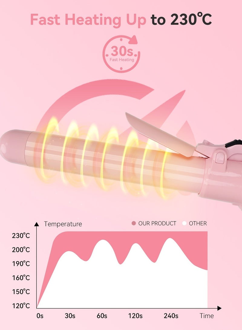 فوريول فير شعر كيرلر الشعر 28مم – مكواة تجعيد أوتوماتيكية مع طلاء سيراميك، تسخين PTC، شاشة LCD، دوران مزدوج، جهد مزدوج، حتى 230°C - Image 3