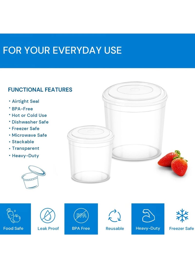 5-Piece Large Kitchen Queen Food Container Microwave Safe Storage Container Set