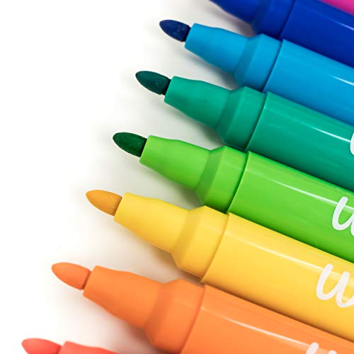 WallDeca Dry Erase Markers for Kids Non-toxic, 13 Pack, Washable, Colorful Pastel Colors, Fine Tip Skinny Pens, Thin Whiteboard Low Odor Markers for Toddlers, Vibrant and Quick Dry - Image 4