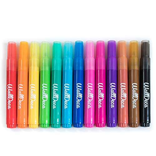 WallDeca Dry Erase Markers for Kids Non-toxic, 13 Pack, Washable, Colorful Pastel Colors, Fine Tip Skinny Pens, Thin Whiteboard Low Odor Markers for Toddlers, Vibrant and Quick Dry - Image 3