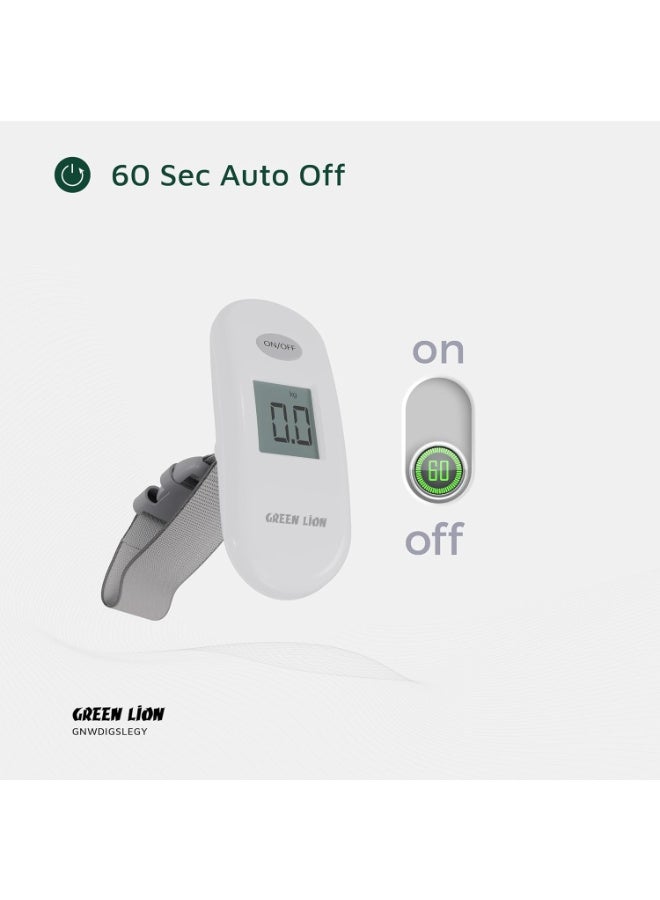 GREEN LION Green Lion Weight Mate Digital Luggage Scale, 40 kg / 88 lbs Capacity, Tare Function, Auto Shut-Off, Digital Display, Overload & Low Battery Indicator, Travel-Friendly & Compact - Gray - Image 2