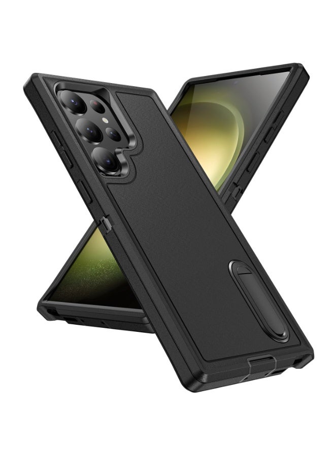 عام غطاء لـ Samsung Galaxy S26 Ultra، غطاء حماية عسكري مضاد للصدمات مع حامل قابل للطي، مضاد للخدوش والانزلاق. - Image 1